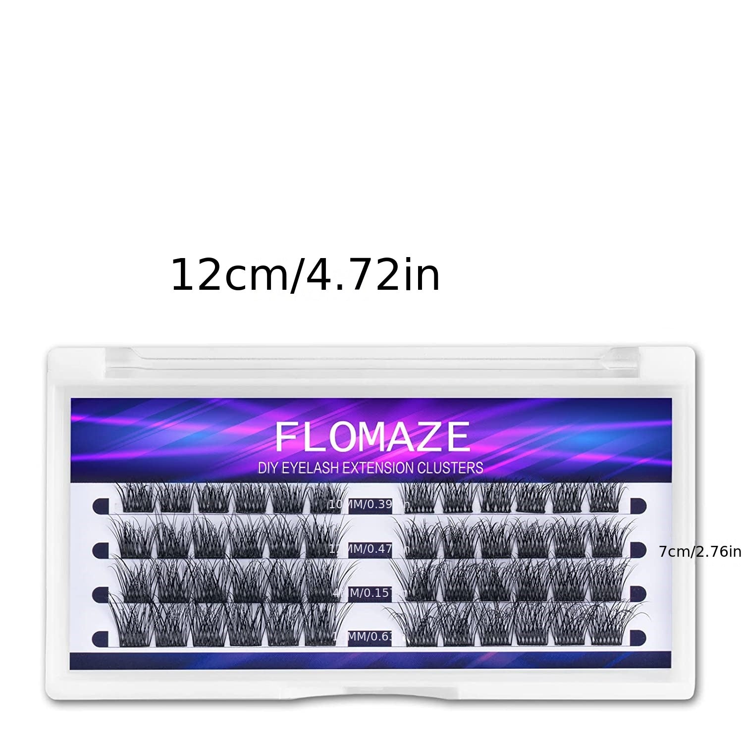 Curling Individual Lash Clusters 72 Pcs DIY Extensions 10-16mm Mix Length