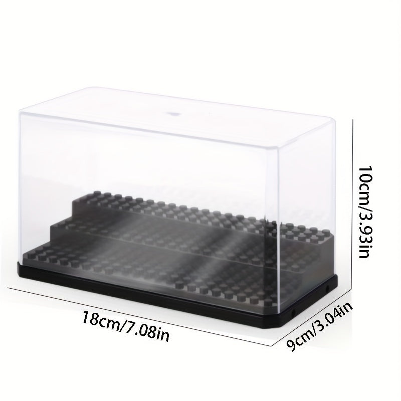 Building Block Doll Display Box Dustproof Storage For Figure Dolls Car Model Toy