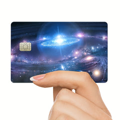 2pcs Universe Starry Sky Credit Card Sticker