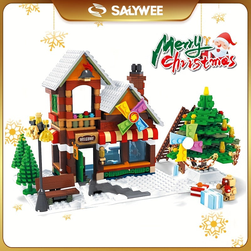 SALYWEE Christmas Post Office Building Blocks Model Toy