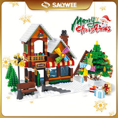 SALYWEE Christmas Post Office Building Blocks Model Toy