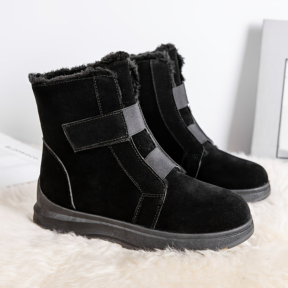 Women's Platform Snow Boots Hook & Loop Winter Comfort Shoes