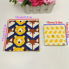 50pcs Yellow Patchwork Fabric for DIY Doll Clothes Sewing Supplies
