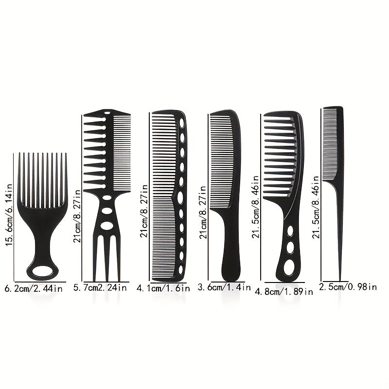 6pcs Anti Static Hairdressing Comb Set for Salon Home Use