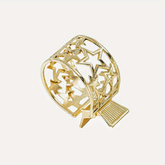 Alloy Pentagram Hair Clip Retro Star Hair Claw Ponytail Clip