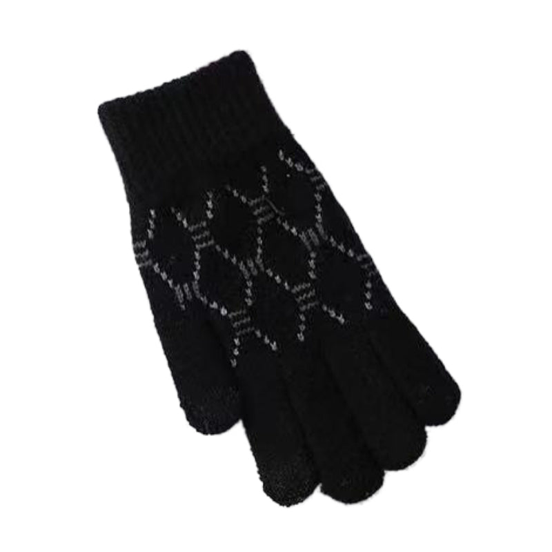 Men's Wool Touch Screen Gloves Cold Proof Warm Thickened