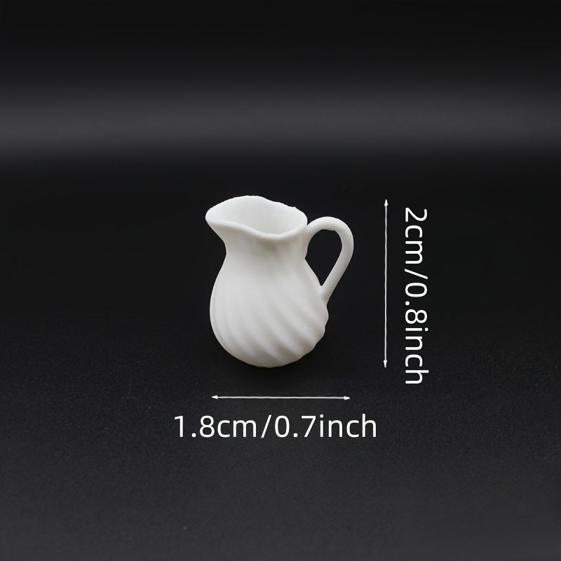 Mini Art Vase for Dollhouses Plastic Flower Arrangement DIY Collectible Display