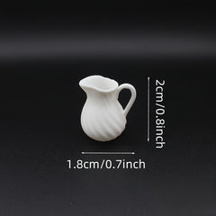 Mini Art Vase for Dollhouses Plastic Flower Arrangement DIY Collectible Display