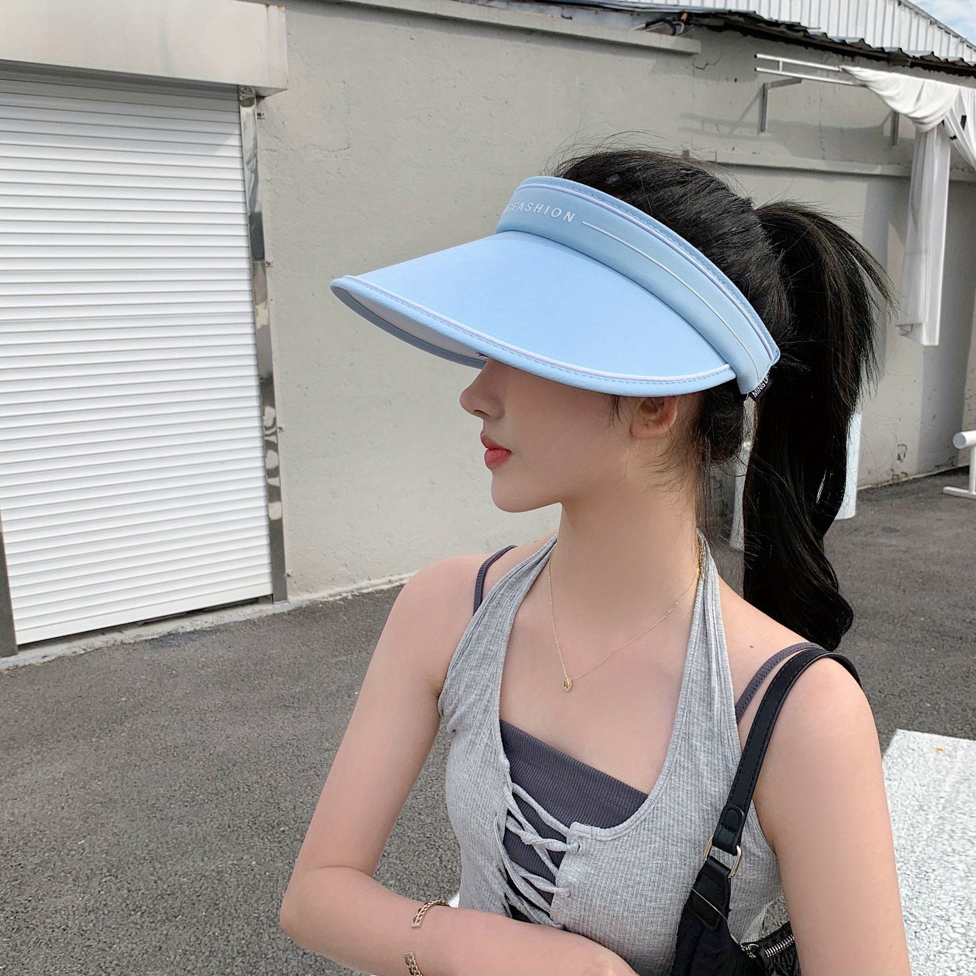 Breathable Ponytail Visor Hat UV Protection Sun Hat