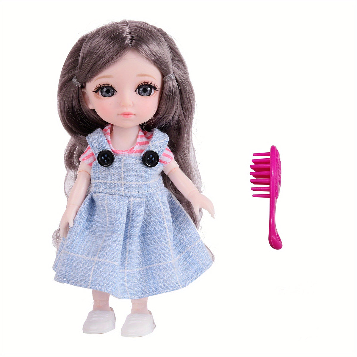 6 Inch Small Bjd Dolls High Eyes For Children's Clothing Pink Princess