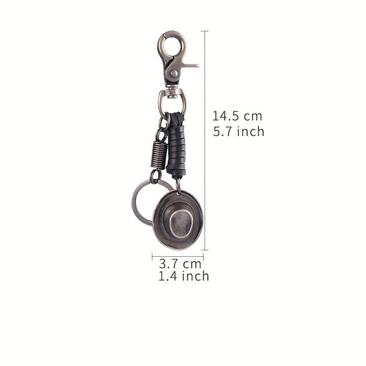 Antique Metal Pendant Keychain Hip Hop Style Waist Hanging Keychain Gift