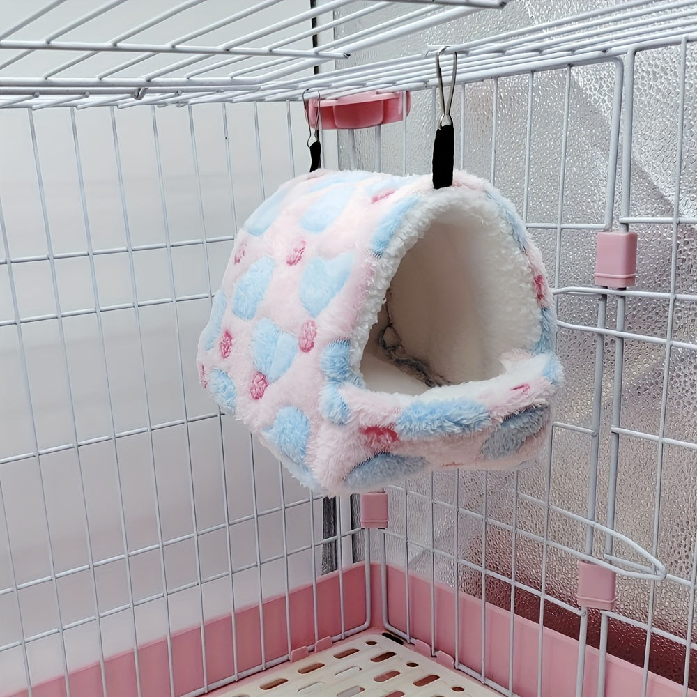 Cozy Winter Fleece Nest Hanging Bed for Small Pets