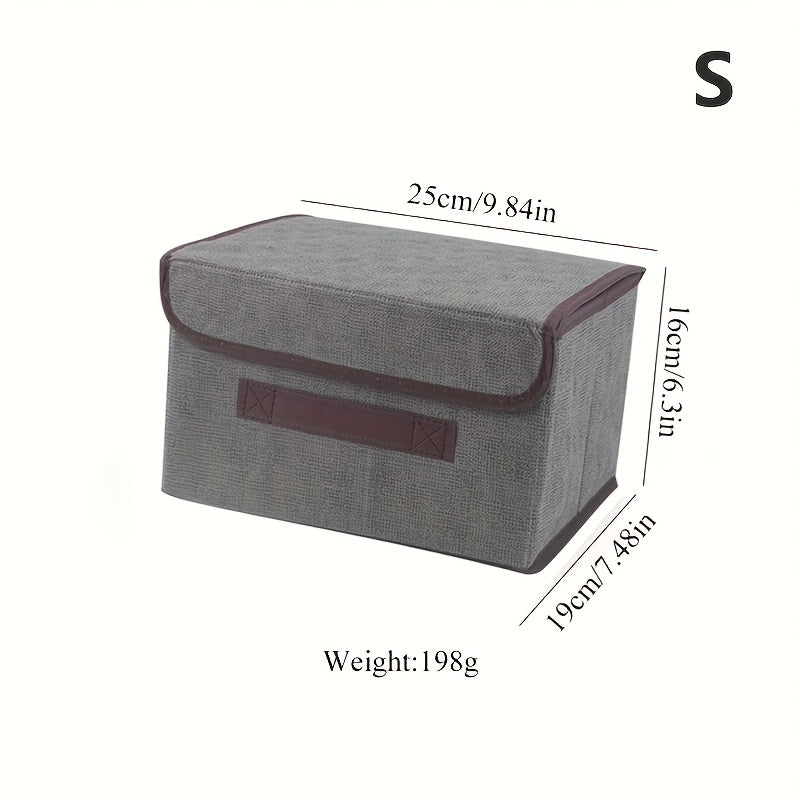 Fabric Underwear Storage Box With Lid Foldable Storage Bins