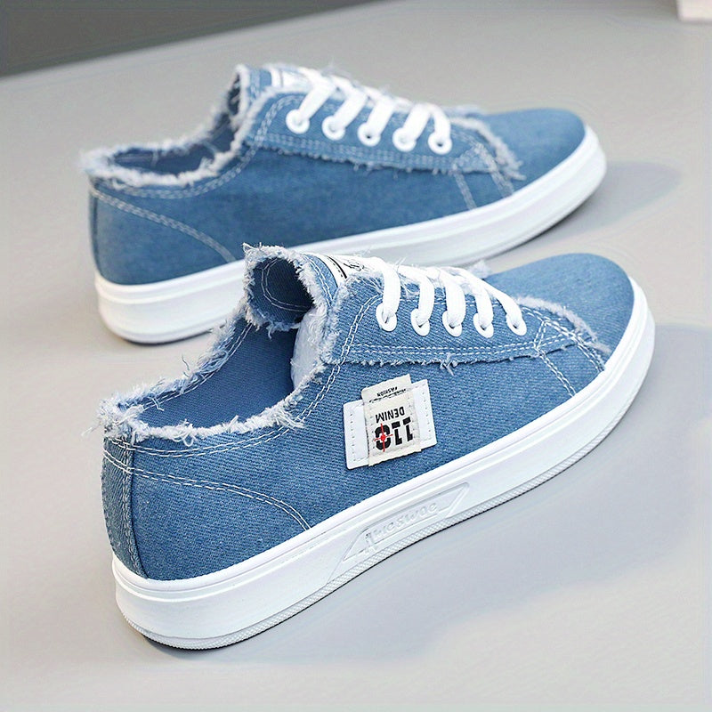 Women's Canvas Shoes Causal Lace Up Outdoor Shoes Lightweight