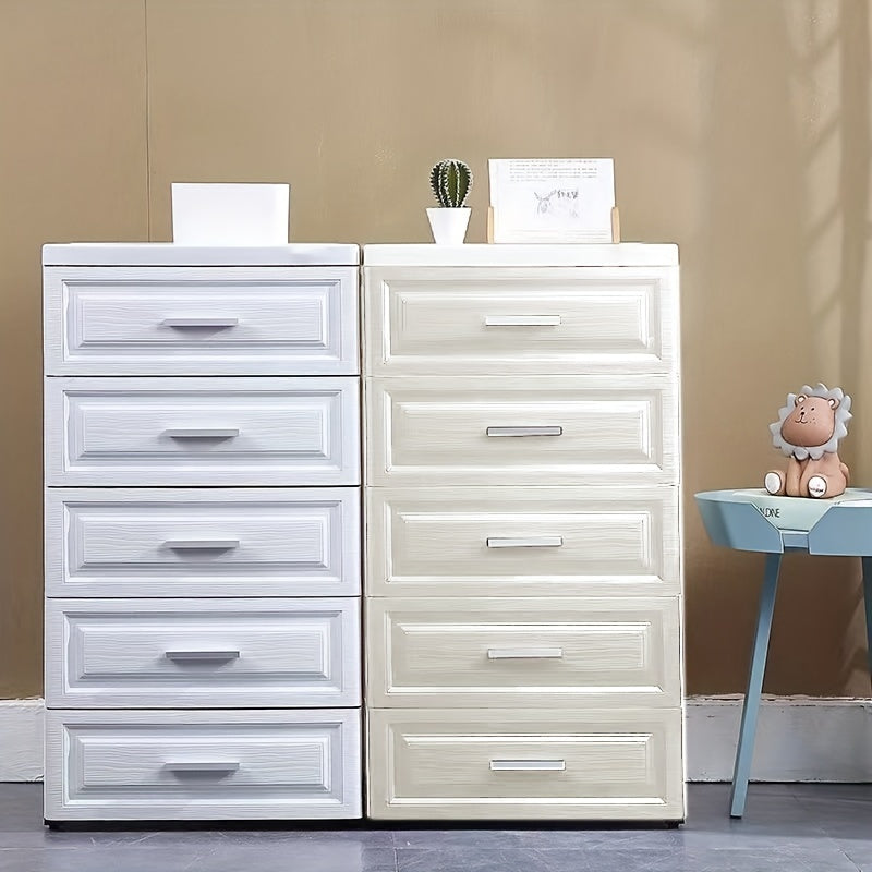 1pc Stackable Storage Cabinet Drawer Plastic Dresser Organizer Room Decor