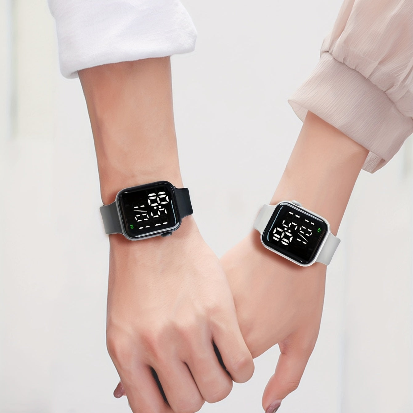 2pcs Sports LED Rolling Watches Non Waterproof