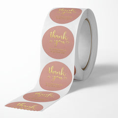 500 Thank You Stickers Roll 2.54 cm Lables for Packaging Envelope Seals