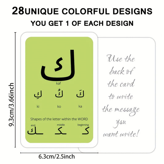 Arabic Alphabet Flashcards - Consonants, Vowels, Diacritics, Numbers