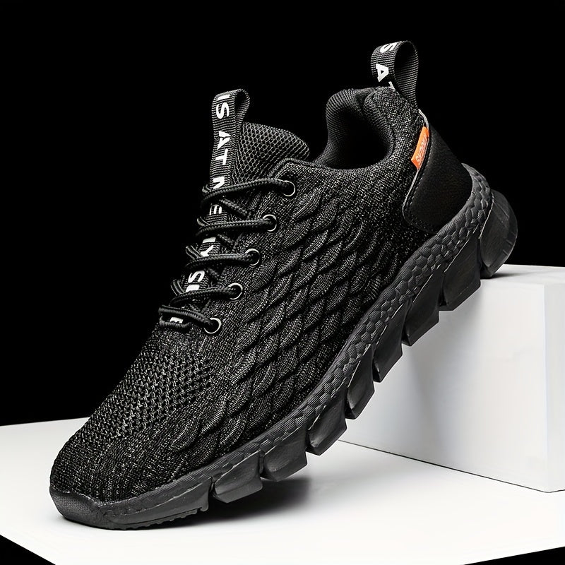 Men's Knitted Walking Shoes Lightweight Comfy Casual Shoes