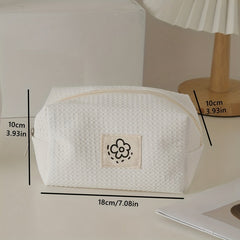 Waffle Pencil Case Small Portable Cosmetic Bag
