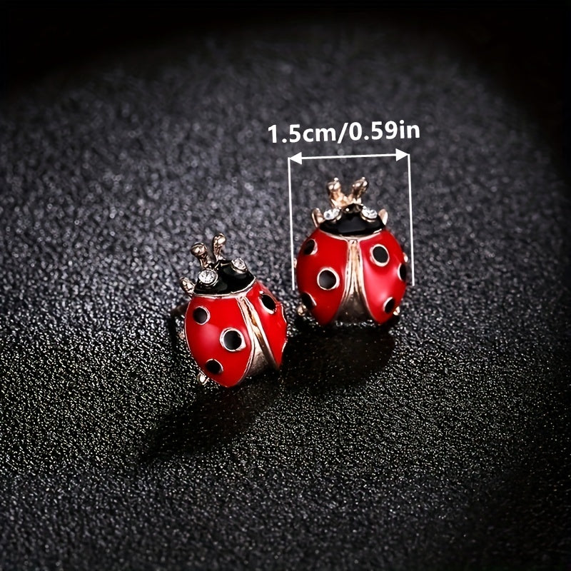 Ladybug Stud Earrings Animal Jewelry Personality Gift