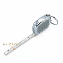 2m Small Tape Measure Key Ring Mini Pocket Portable Compact Steel Tape Measure