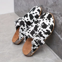 Women's Lightweight Canvas Slip On Shoes with Buckle Strap Details