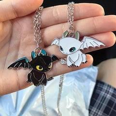 Small Flying Dragon Necklace Dripping Oil Pendant Jewelry