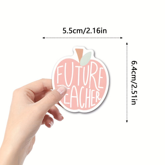 55 Assorted Inspirational Teaching Stickers for Teachers - Mixed Colors