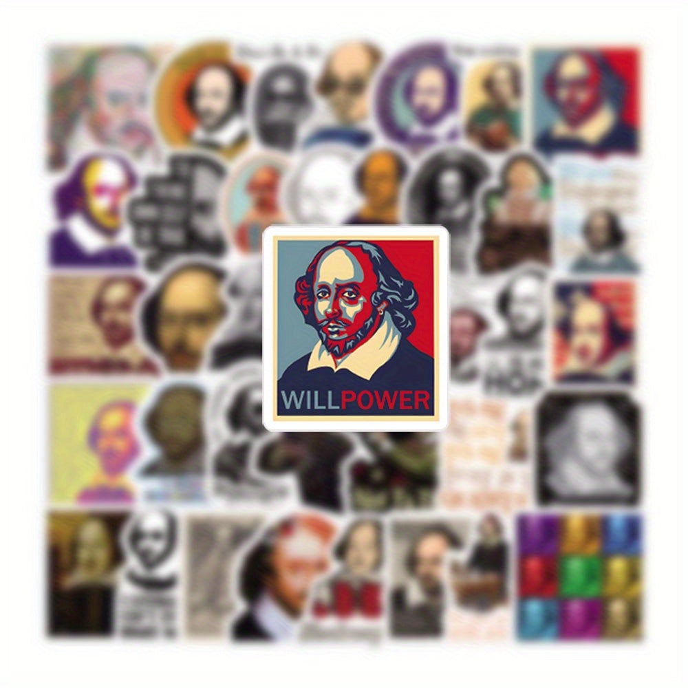 Shakespeare Themed Stickers Set for Outdoor Adventures