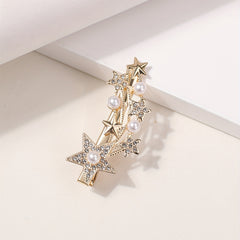 Rhinestone Hair Clip Shooting Star Duck Billed Clip Women Girls Hair Acces