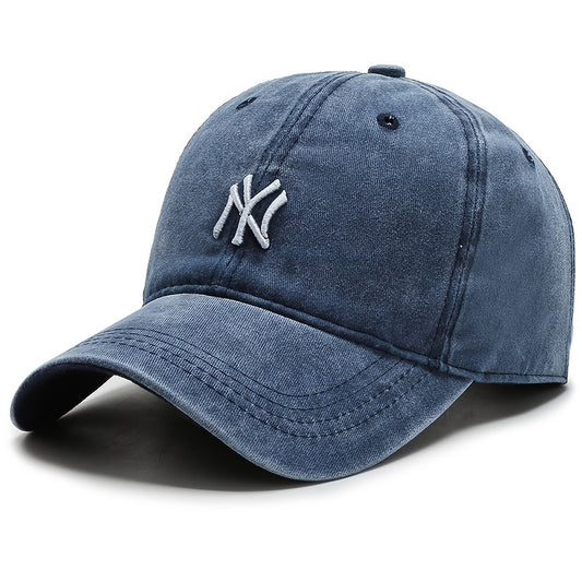 Vintage Embroidered Football Baseball Cap Unisex Denim Hat