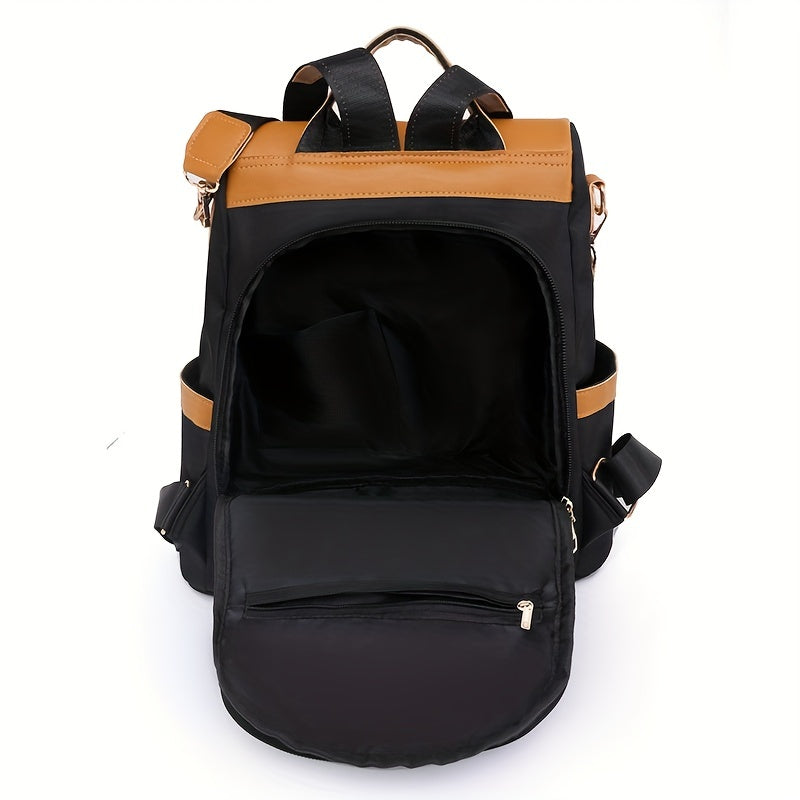 Contrast Backpack Purse Anti theft Lightweight Shoulder Bag