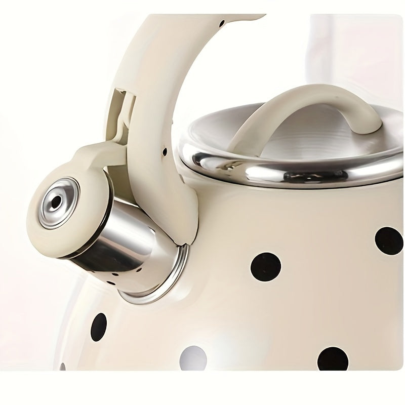 Stainless Steel Dot Print Kettle - 3.5L for Outdoor Camping