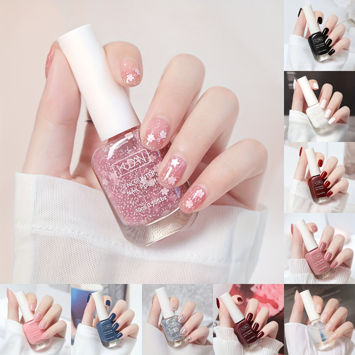 Hypoallergenic Pale Pink Peel Off Nail Polish 10ml