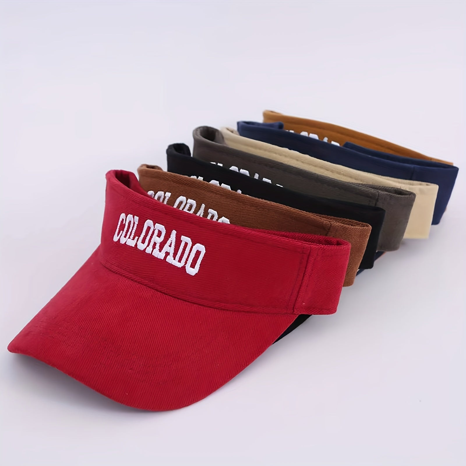 Men's Embroidered Letter Sun Hat Wide Brim Peaked Cap