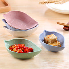 12pcs Leaf Shaped Sauce Dish Seasoning Plate for Sushi Dipping Bowls