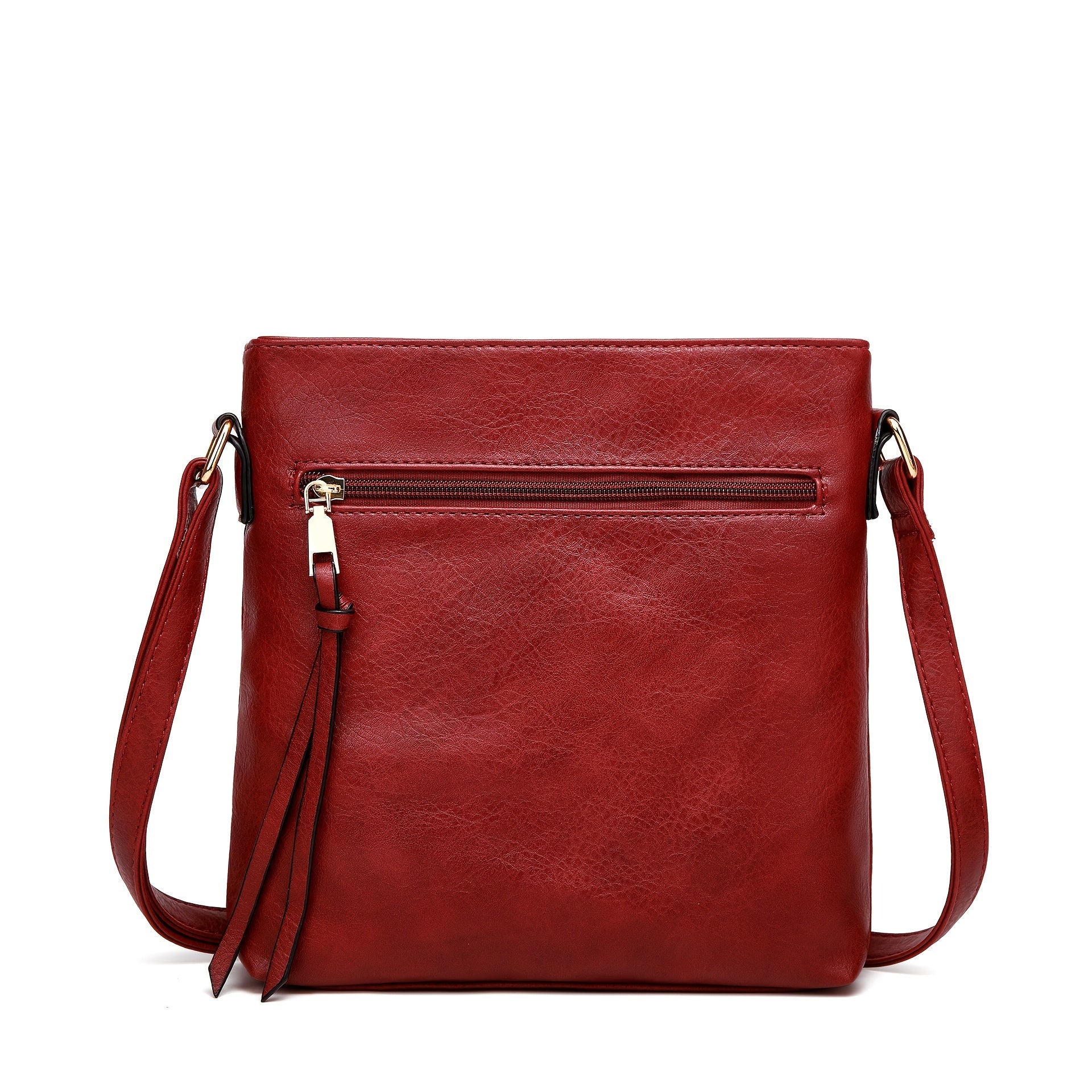 Vintage PU Crossbody Bag Retro Shoulder Phone Bag Women's Casual Grunge Handbag