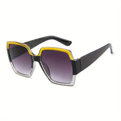 Y2K Glitter Block Gradient Sunglasses UV400