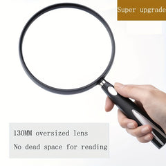 Large Magnifying Glass 13 Page Magnifier Handheld Lighted Magnifier