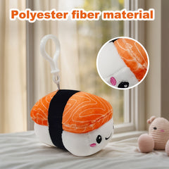 4" Salmon Sushi Plush Clip Backpack Clip