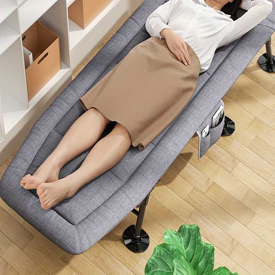 Portable Folding Bed Single Sleeping Bed with Blanket