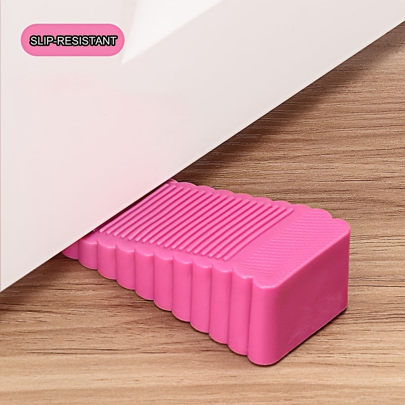 Door Bottom Stop Door Wedge Windproof Fixed Rubber for Door Gap Up to 1