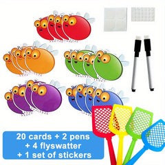 Reading & Shooting Phonics Flashcards, 20 Creative Cards