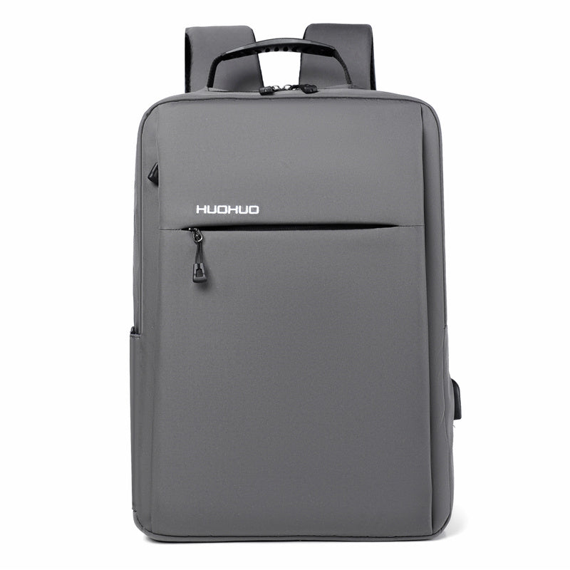 Men's Large Capacity Slim Travel Bookbag w/ USB Charging