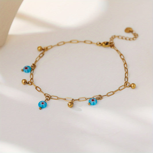 Girl's Bohemian Flower Pendant Anklet