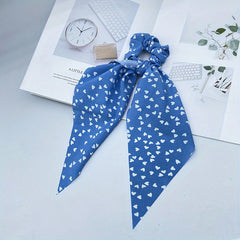 Crackle Pattern Bow Hair Tie Scrunchies