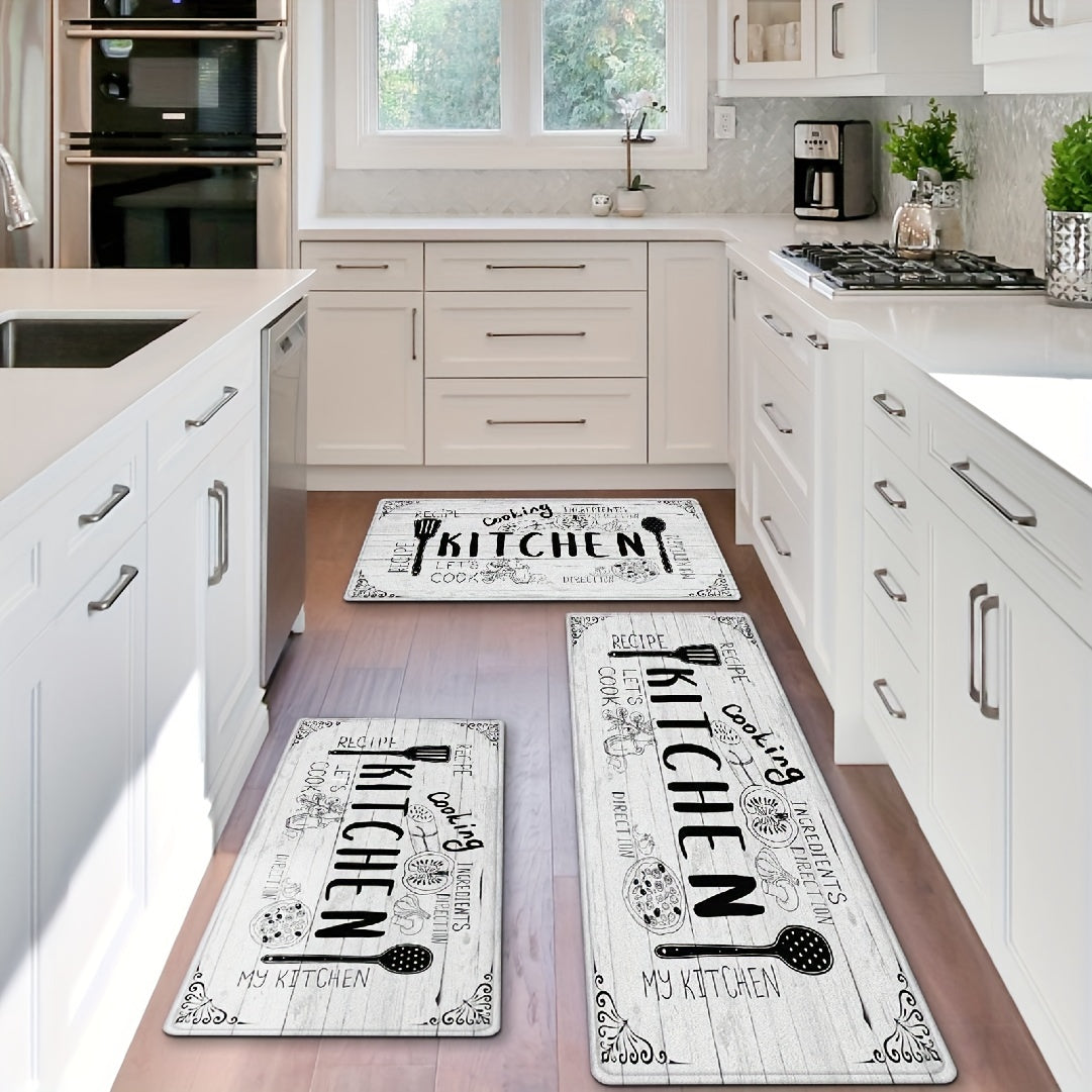 Soft Flannel Anti Fatigue Kitchen Mat Gothic Room Decor 16x48 Inches