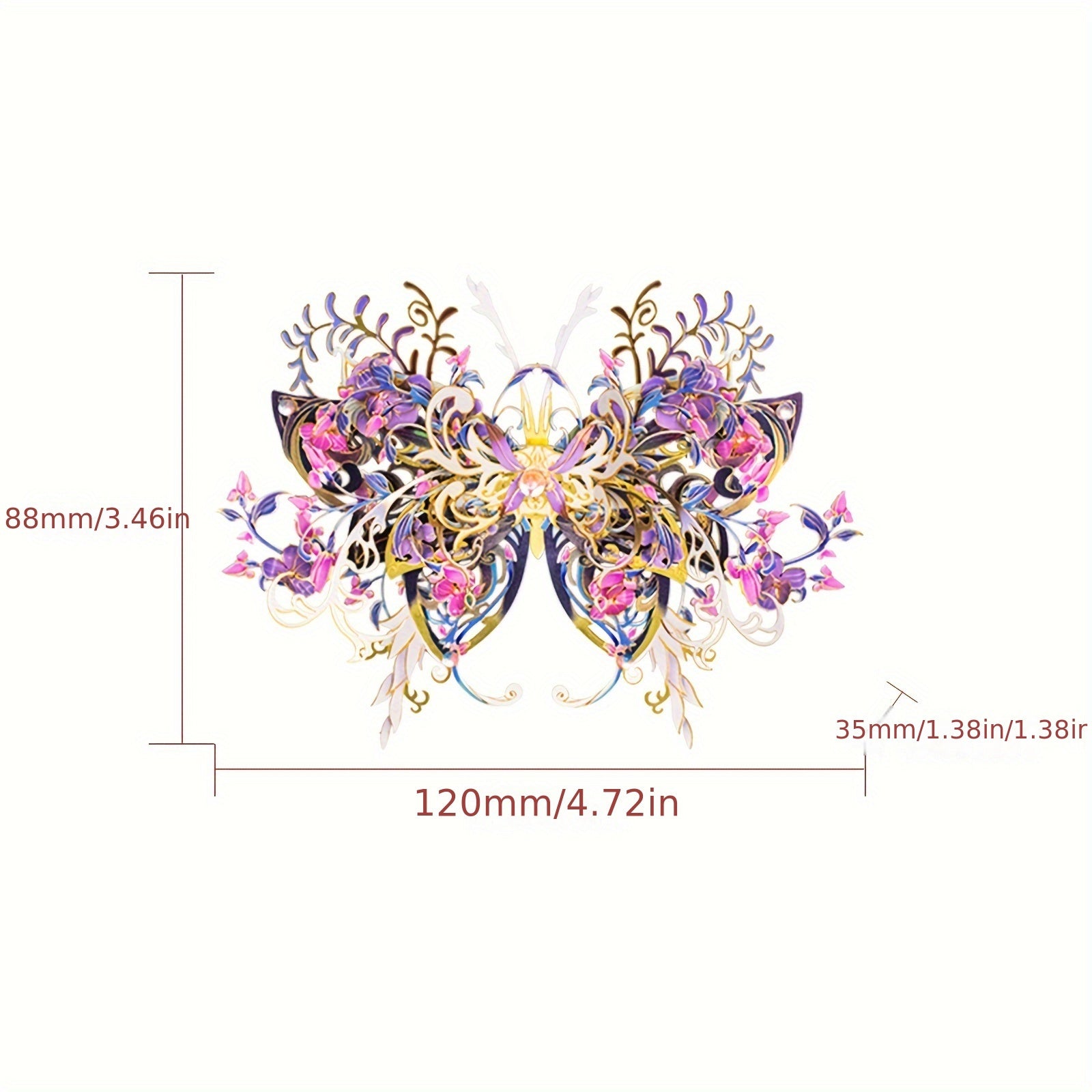 Butterfly Love Flower Metal Puzzle 3D Assembly Toy DIY Christmas Gift