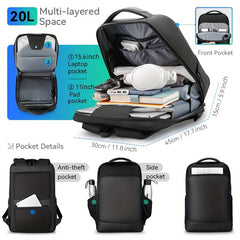 MARK RYDEN Men's Business Backpack Large Capacity Travel Laptop Bag